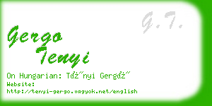 gergo tenyi business card